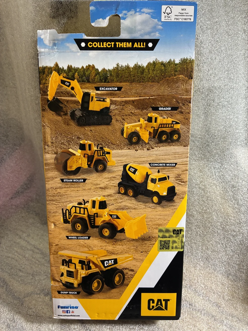 Yellow Metal Construction Trucks 3-Pack - Kids Toy Set